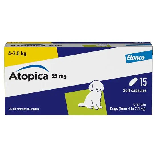 Atopica® Capsules for Dogs 25mg (4kg-7.5kg)