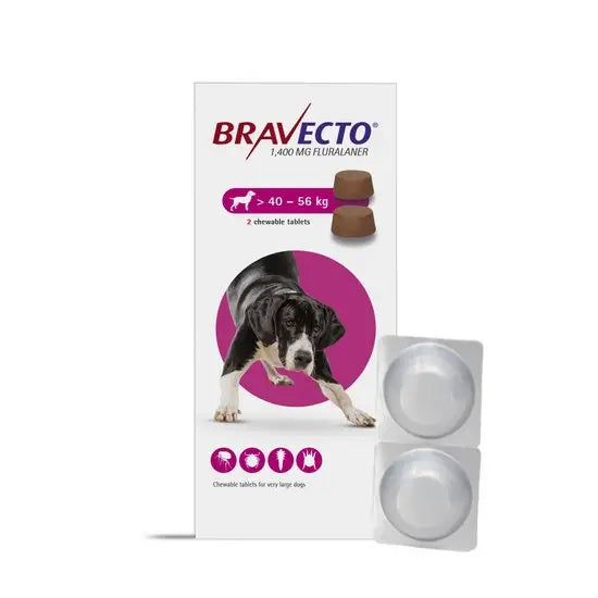 BRAVECTO® Chewable Tablets for Extra Large Dogs 1400mg (40kg-56kg)