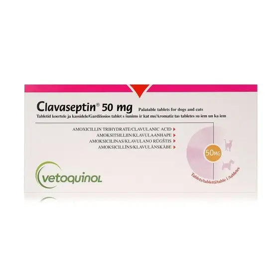 Clavaseptin® Palatable Tablets for Dogs and Cats 50mg