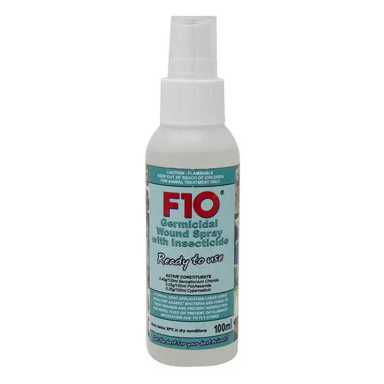 F10® Germicidal Wound Spray with Insecticide for Small Animals 100ml Bottle