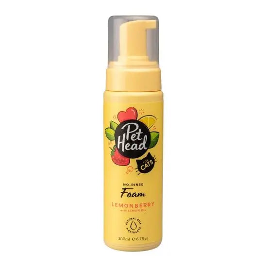Pet Head Felin' Good Nourishing No-Rinse Foam for Cats with Lemonberry and Lemon Oil