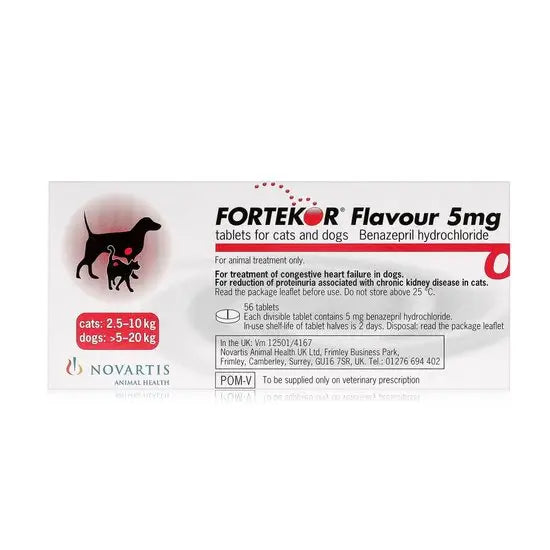 Fortekor® Flavour Tablets for Dogs and Cats 5mg