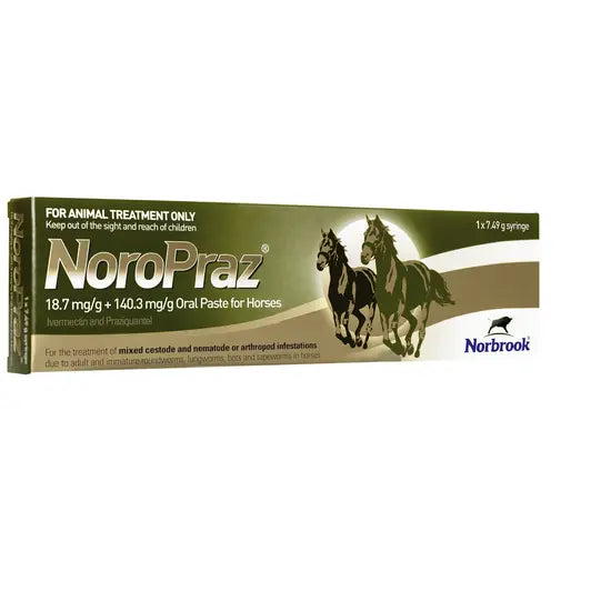 NoroPraz® Oral Paste Wormer for Horses 18.7mg/g + 140.3mg/g