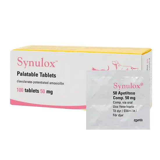 Synulox® Palatable Tablets for Dogs and Cats 50mg