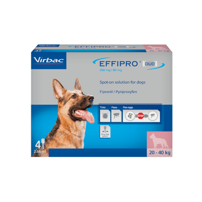 EFFIPRO® DUO Spot-On Flea and Tick Treatment for Large Dogs (20kg-40kg)