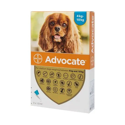 Advocate® Spot-On Solution for Medium Dogs 100mg/25mg (4kg-10kg)