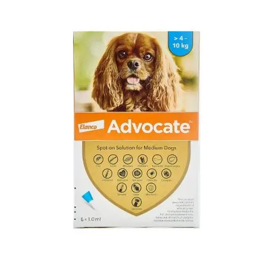 Advocate® Spot-On Solution for Medium Dogs 100mg/25mg (4kg-10kg)