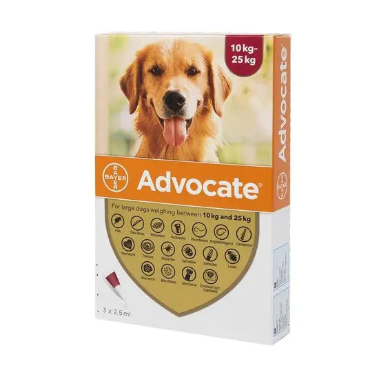 Advocate® Spot-On Solution for Large Dogs 250mg/62.5mg (10kg-25kg)