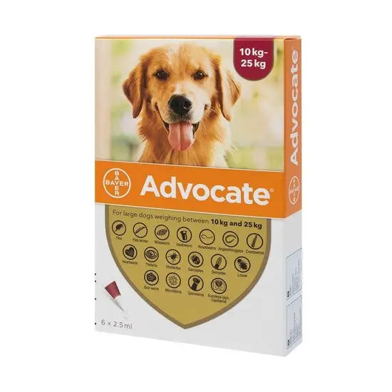 Advocate® Spot-On Solution for Large Dogs 250mg/62.5mg (10kg-25kg)