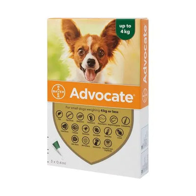Advocate® Spot-On Solution for Small Dogs and Puppies 40mg/10mg (up to 4kg)