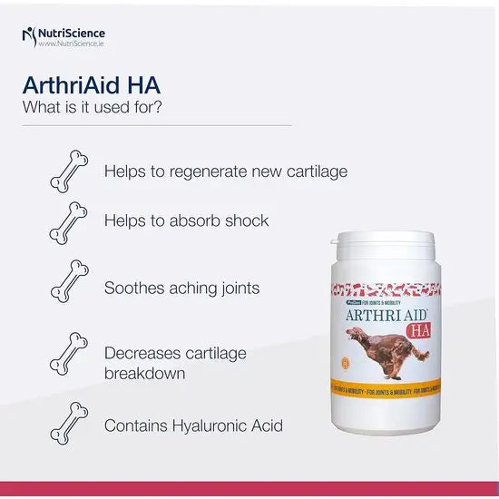 NutriScience Arthri Aid™ HA Joint & Mobility Supplement Powder for Dogs & Cats 400g Tub