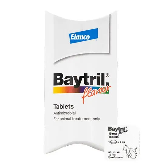Baytril® Flavour Tablets for Dogs and Cats 15mg