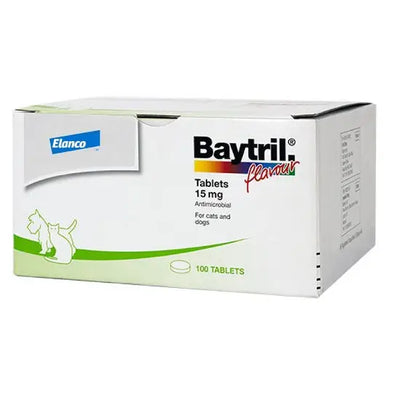 Baytril® Flavour Tablets for Dogs and Cats 15mg