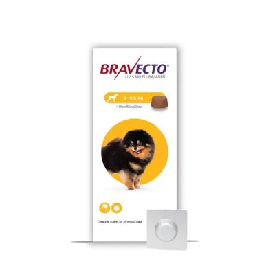 BRAVECTO® Chewable Tablets for Toy Dog 112.5mg (2kg-4.5kg)
