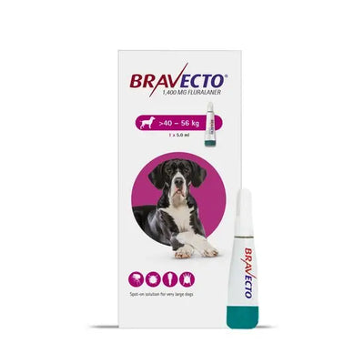 BRAVECTO® Spot-On Solution for Extra Large Dogs 1400mg (40kg-56kg)