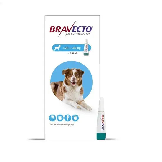 BRAVECTO® Spot-On Solution for Large Dogs 1000mg (20kg-40kg)