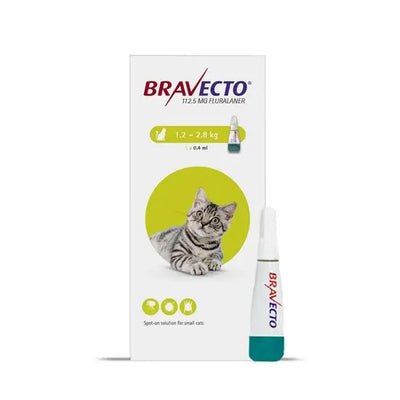 BRAVECTO® Spot-On Solution for Small Cats 112.5mg (1.2kg-2.8kg)