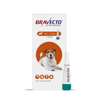 BRAVECTO® Spot-On Solution for Small Dogs 250mg (4.5kg-10kg)