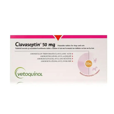 Clavaseptin® Palatable Tablets for Dogs and Cats 50mg