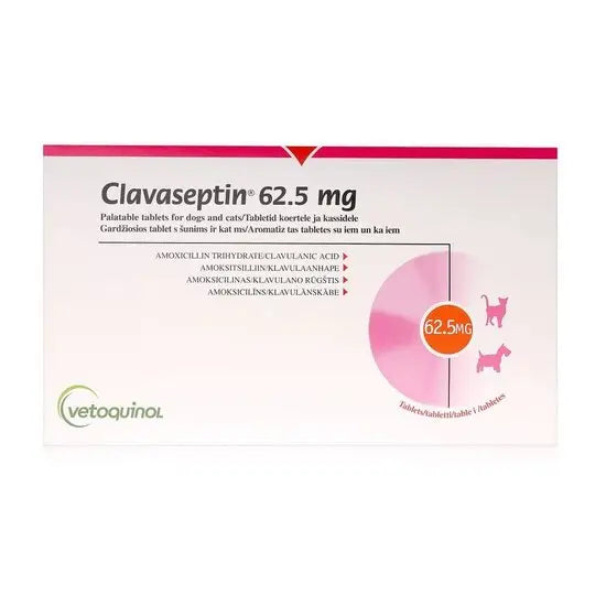 Clavaseptin® Palatable Tablets for Dogs and Cats 62.5mg