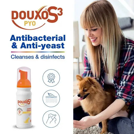 DOUXO® S3 PYO Leave-On Mousse Antibacterial Anti-Yeast for Dogs