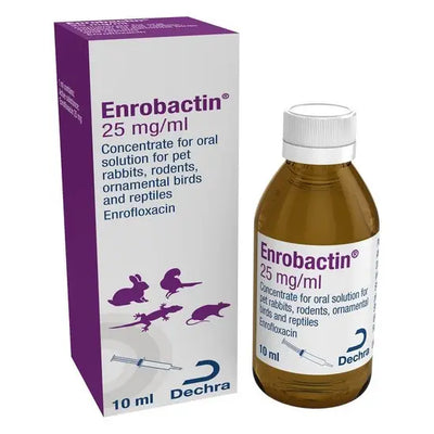 Enrobactin® Concentrate for Oral Solution for Rabbits, Rodents, Ornamental Birds and Reptiles 25mg/ml