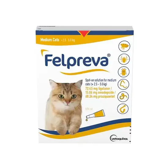 Felpreva® Spot-On Solution for Medium Cats (2.5kg-5kg)