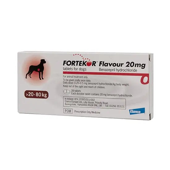 Fortekor® Flavoured Tablets for Dogs (20kg-80kg) 20mg