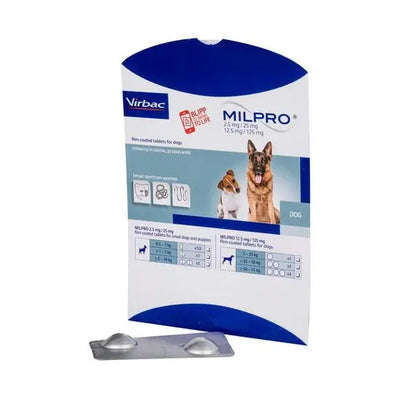 MILPRO® Film-Coated Tablets for Puppies and Small Dogs 2.5mg/25mg (0.5kg-10kg)