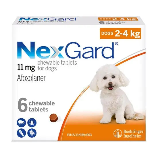 NexGard® Chewable Tablets for Small Dogs 11mg (2kg-4kg)