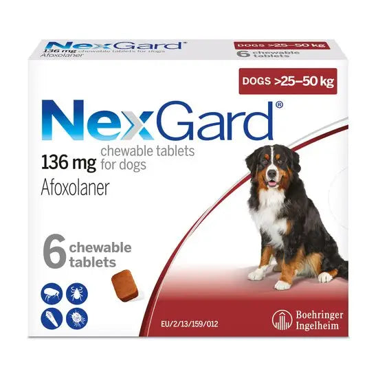 NexGard® Chewable Tablets for Extra Large Dogs 136mg (25kg-50kg)