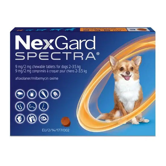 NexGard SPECTRA® Chewable Tablets for Extra Small Dogs (2kg-3.5kg)