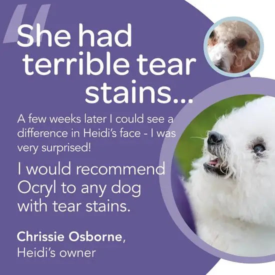 Ocryl® Eye Cleaner and Tear Stain Remover for Dogs, Cats, Horses and Exotics