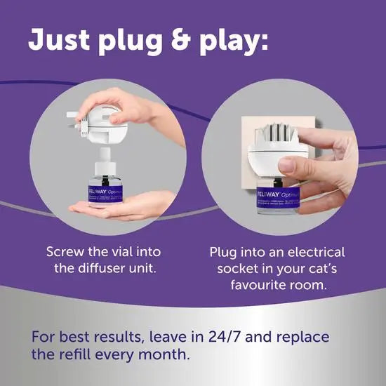 FELIWAY® Optimum Cat Calming Plug-In Diffuser Starter Kit