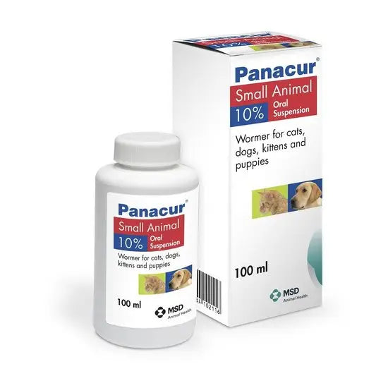 Panacur® Small Animal Oral Suspension Wormer for Cats, Dogs, Kittens and Puppies 10%