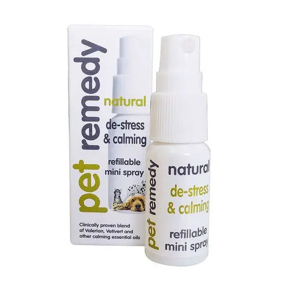 Pet Remedy Natural Fast-Acting De-Stress and Calming Spray for Dogs, Cats, Mammals, Birds, Reptiles and Horses