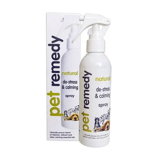 Pet Remedy Natural Fast-Acting De-Stress and Calming Spray for Dogs, Cats, Mammals, Birds, Reptiles and Horses