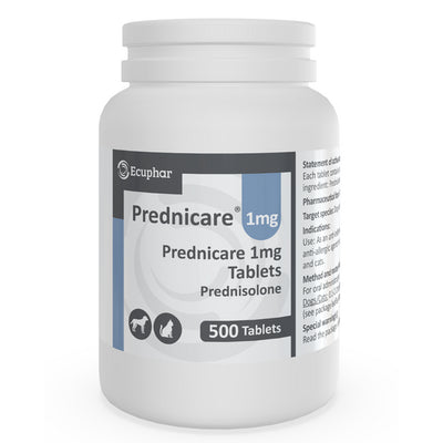 Prednicare® Tablets for Dogs and Cats 1mg