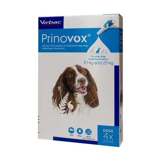 Prinovox® Spot-On Solution for Large Dogs 250mg/62.5mg (10kg-25kg)