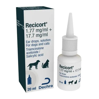 Recicort® Ear Drops Solution for Dogs and Cats 1.77 mg/ml + 17.7 mg/ml