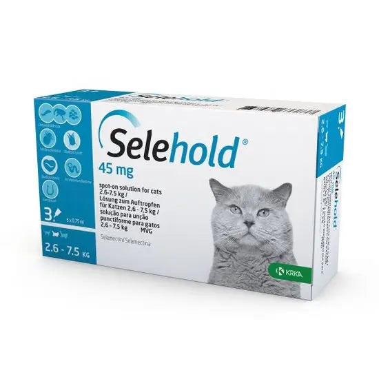Selehold® Spot-On Solution for Cats 45mg (2.6kg-7.5kg)