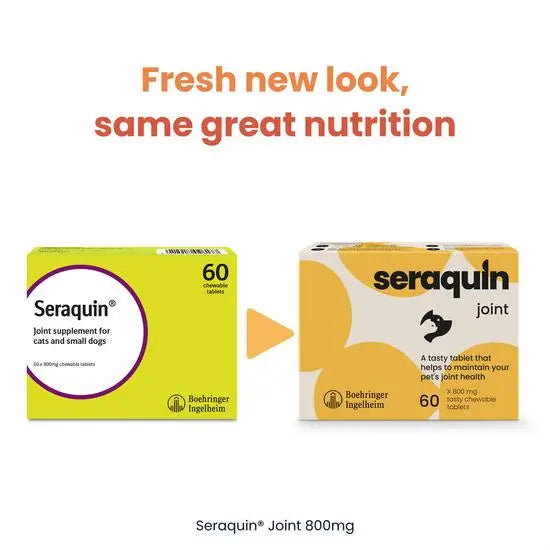 Seraquin® Joint Chewable Tablets for Cats and Dogs (Under 10kg) 800mg