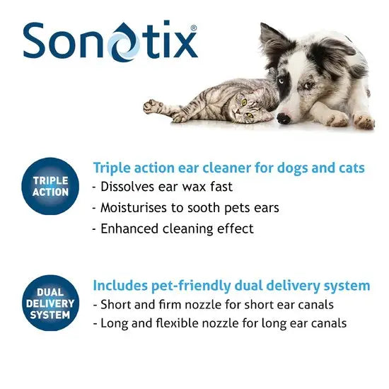Sonotix® Triple Action Ear Cleaner for Dogs and Cats