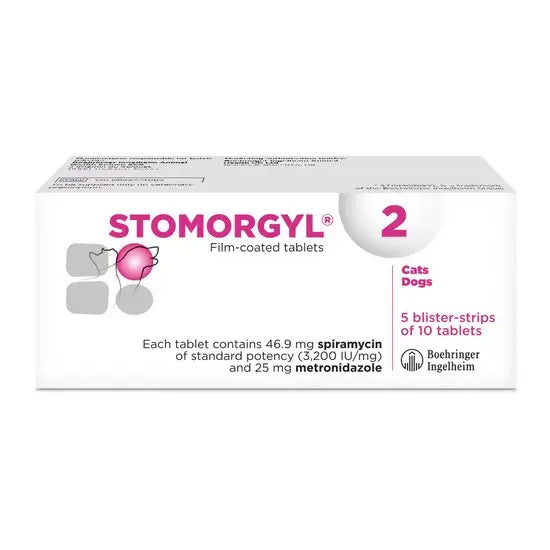 STOMORGYL® 2 Film-Coated Tablets for Dogs and Cats