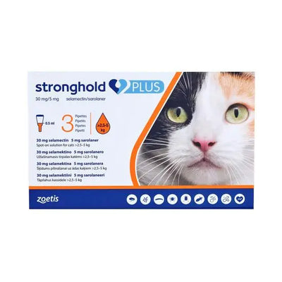 Stronghold® PLUS Spot On Solution for Medium Cats 30mg/5mg (2.5kg-5kg)
