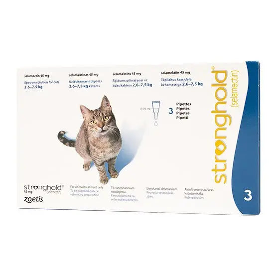 Stronghold® Spot-On Solution for Cats 45mg (2.6kg-7.5kg)