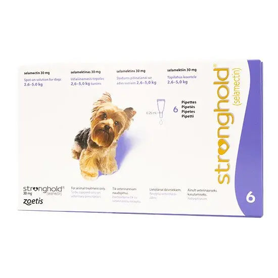 Stronghold® Spot-On Solution for Toy Dogs 30mg (2.6kg-5kg)