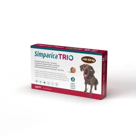 Simparica TRIO® Chewable Tablets for Dogs 72mg (40kg-60kg)