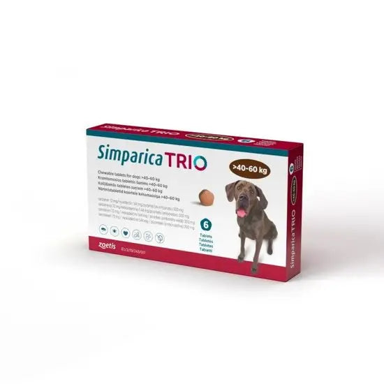 Simparica TRIO® Chewable Tablets for Dogs 72mg (40kg-60kg)