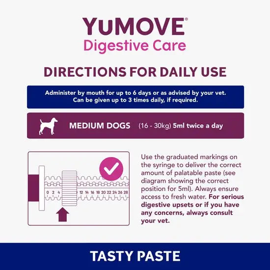 YuMOVE® Digestive Care Rapid Pre & Probiotic Paste for Medium Dogs